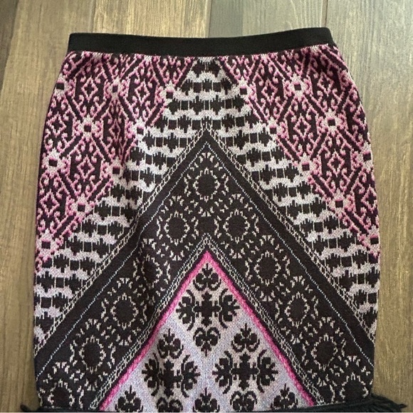 Anthropologie Sleeping On Snow Sweater Fringe Pencil Skirt Sz M - Picture 5 of 9